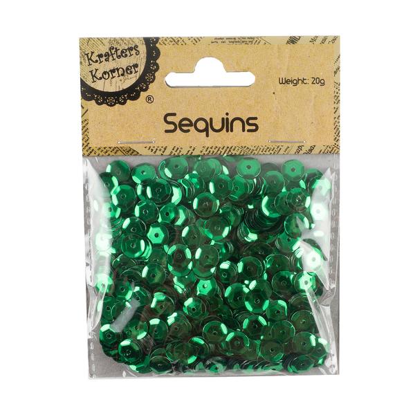 Sequin Round Laser 20gm Green